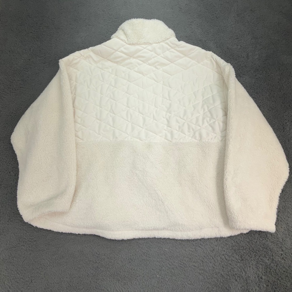 The North Face Cabin Fleece Full Zip Women XXL White Dune Quilted‎ Sherpa Jacket - Picture 4 of 4